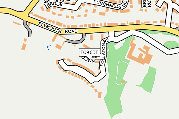 TQ9 5DT map - OS OpenMap – Local (Ordnance Survey)