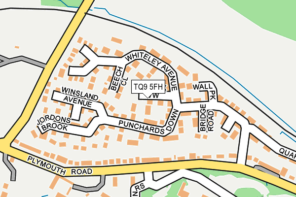 TQ9 5FH map - OS OpenMap – Local (Ordnance Survey)