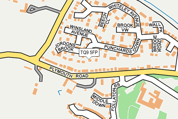 TQ9 5FP map - OS OpenMap – Local (Ordnance Survey)