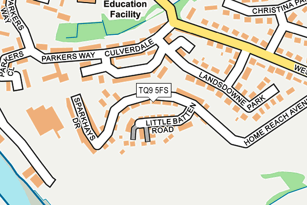TQ9 5FS map - OS OpenMap – Local (Ordnance Survey)