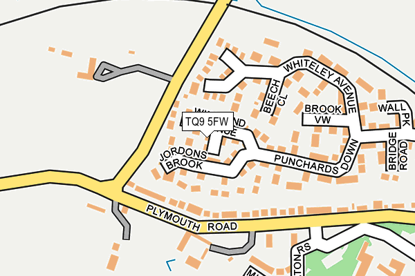 TQ9 5FW map - OS OpenMap – Local (Ordnance Survey)