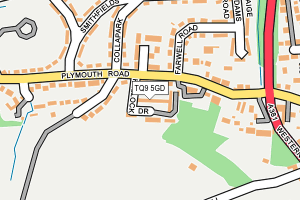TQ9 5GD map - OS OpenMap – Local (Ordnance Survey)