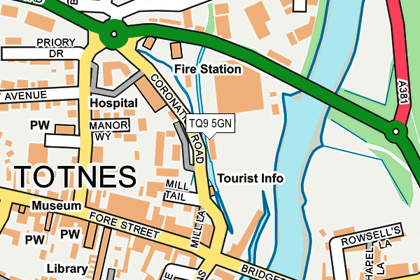 TQ9 5GN map - OS OpenMap – Local (Ordnance Survey)