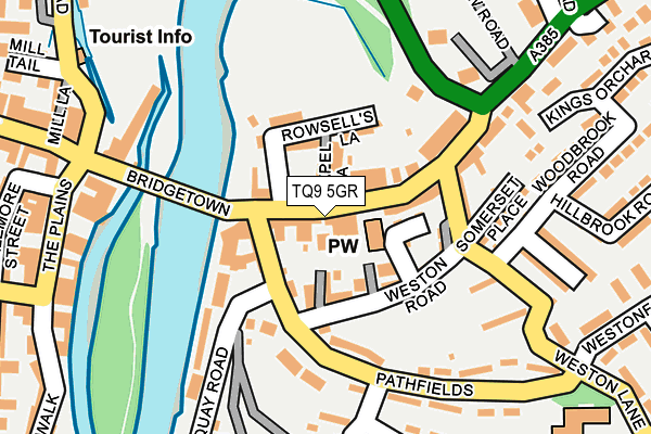 TQ9 5GR map - OS OpenMap – Local (Ordnance Survey)