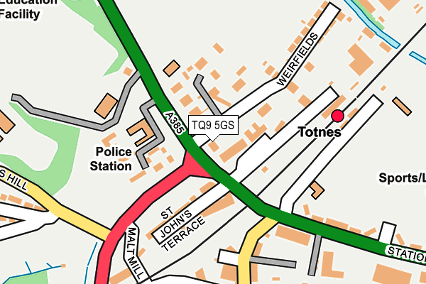 TQ9 5GS map - OS OpenMap – Local (Ordnance Survey)