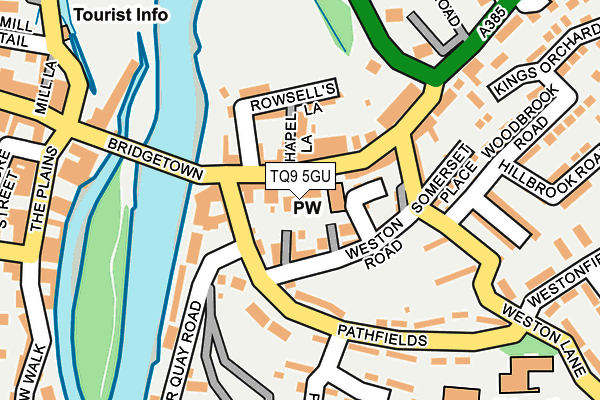 TQ9 5GU map - OS OpenMap – Local (Ordnance Survey)