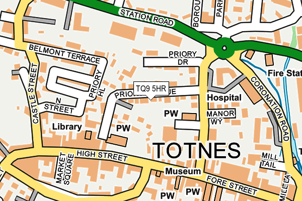 TQ9 5HR map - OS OpenMap – Local (Ordnance Survey)