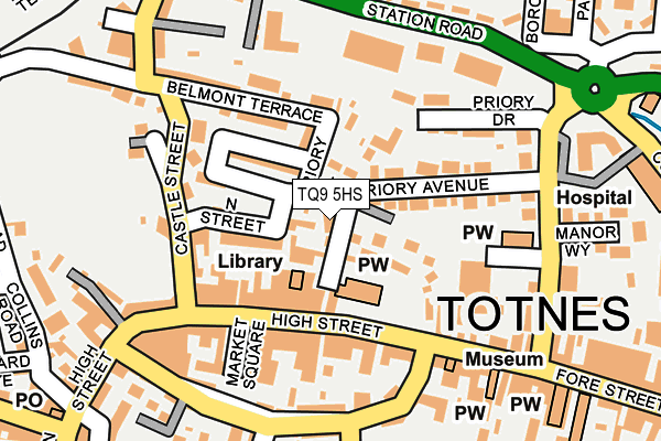 TQ9 5HS map - OS OpenMap – Local (Ordnance Survey)