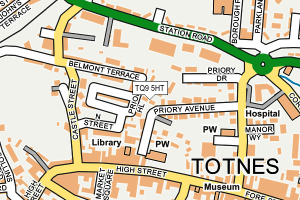 TQ9 5HT map - OS OpenMap – Local (Ordnance Survey)