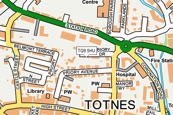 TQ9 5HU map - OS OpenMap – Local (Ordnance Survey)