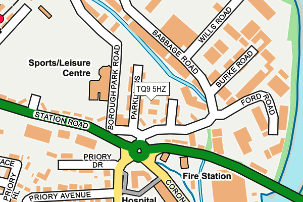 TQ9 5HZ map - OS OpenMap – Local (Ordnance Survey)