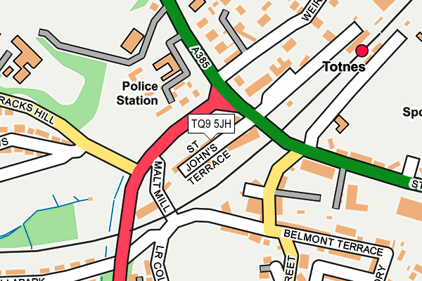 TQ9 5JH map - OS OpenMap – Local (Ordnance Survey)