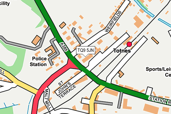 TQ9 5JN map - OS OpenMap – Local (Ordnance Survey)