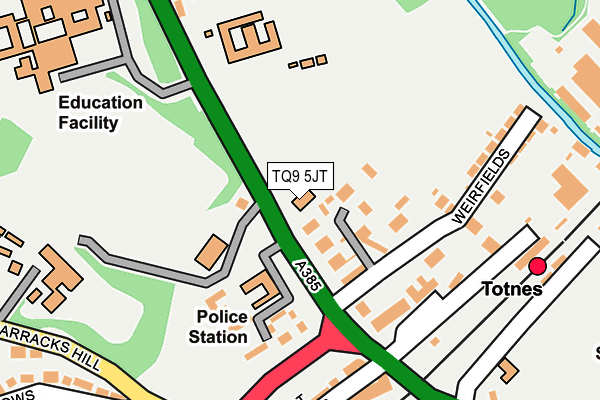 TQ9 5JT map - OS OpenMap – Local (Ordnance Survey)