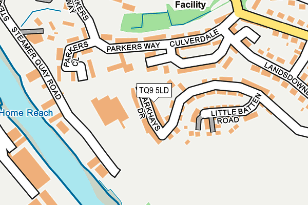 TQ9 5LD map - OS OpenMap – Local (Ordnance Survey)