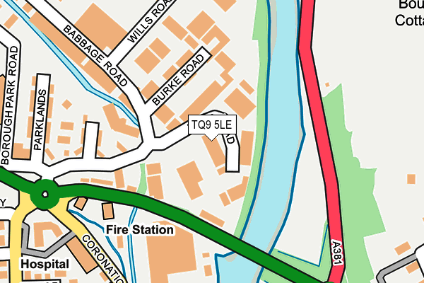 TQ9 5LE map - OS OpenMap – Local (Ordnance Survey)