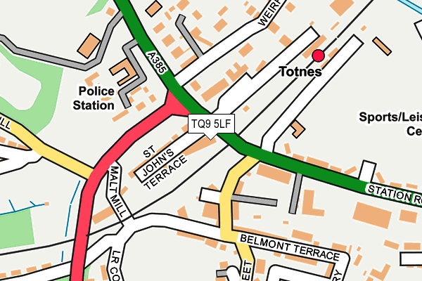 TQ9 5LF map - OS OpenMap – Local (Ordnance Survey)
