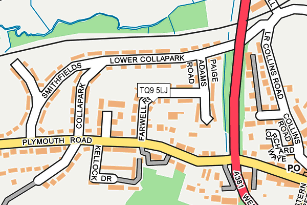 TQ9 5LJ map - OS OpenMap – Local (Ordnance Survey)