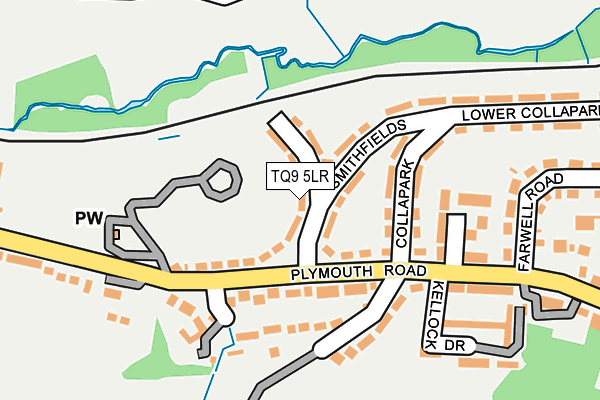 TQ9 5LR map - OS OpenMap – Local (Ordnance Survey)