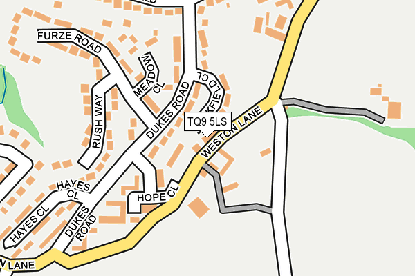TQ9 5LS map - OS OpenMap – Local (Ordnance Survey)