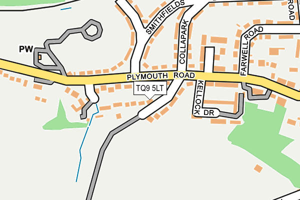 TQ9 5LT map - OS OpenMap – Local (Ordnance Survey)