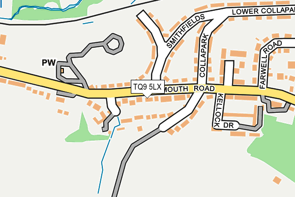 TQ9 5LX map - OS OpenMap – Local (Ordnance Survey)