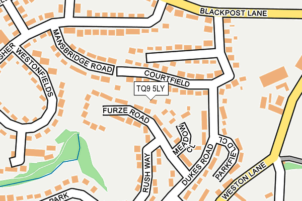 TQ9 5LY map - OS OpenMap – Local (Ordnance Survey)