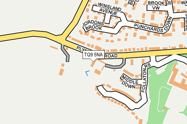 TQ9 5NA map - OS OpenMap – Local (Ordnance Survey)