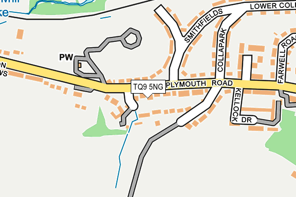 TQ9 5NG map - OS OpenMap – Local (Ordnance Survey)