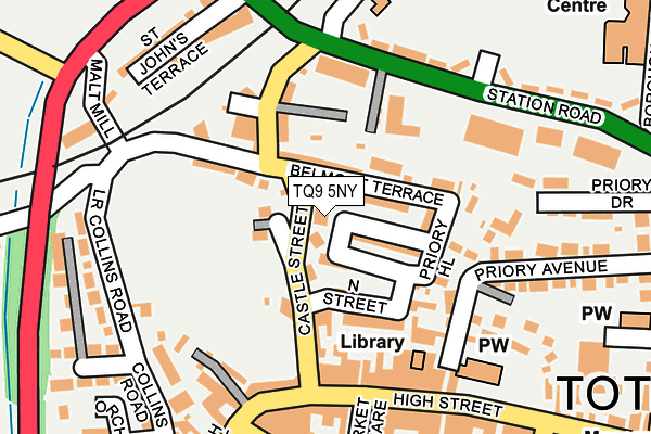 TQ9 5NY map - OS OpenMap – Local (Ordnance Survey)