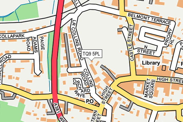TQ9 5PL map - OS OpenMap – Local (Ordnance Survey)