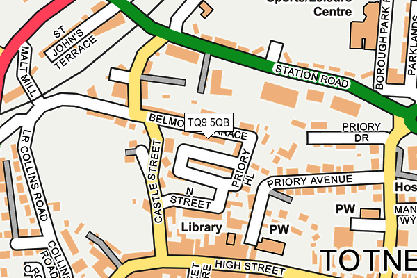 TQ9 5QB map - OS OpenMap – Local (Ordnance Survey)