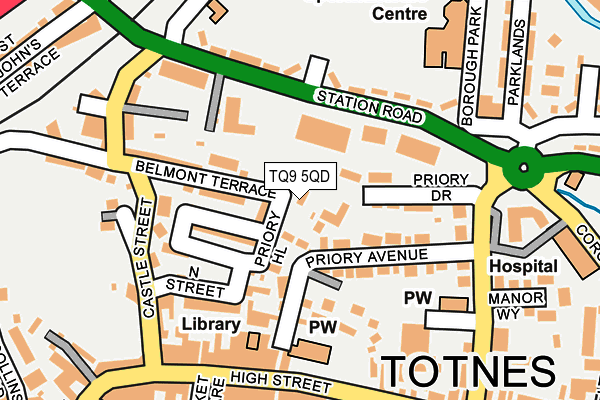 TQ9 5QD map - OS OpenMap – Local (Ordnance Survey)