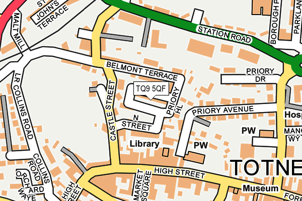 TQ9 5QF map - OS OpenMap – Local (Ordnance Survey)