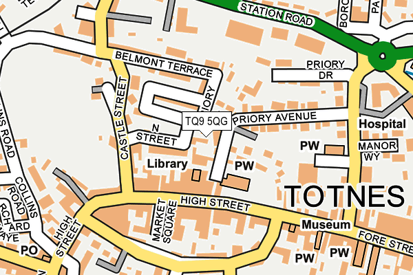 TQ9 5QG map - OS OpenMap – Local (Ordnance Survey)