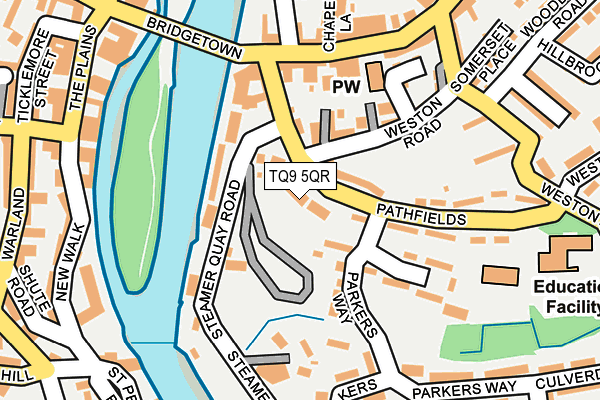 TQ9 5QR map - OS OpenMap – Local (Ordnance Survey)