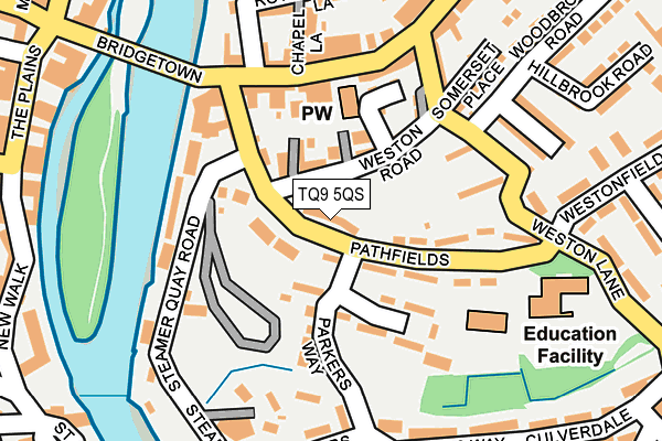 TQ9 5QS map - OS OpenMap – Local (Ordnance Survey)