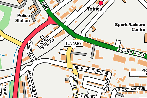 TQ9 5QW map - OS OpenMap – Local (Ordnance Survey)