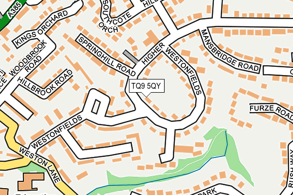 TQ9 5QY map - OS OpenMap – Local (Ordnance Survey)