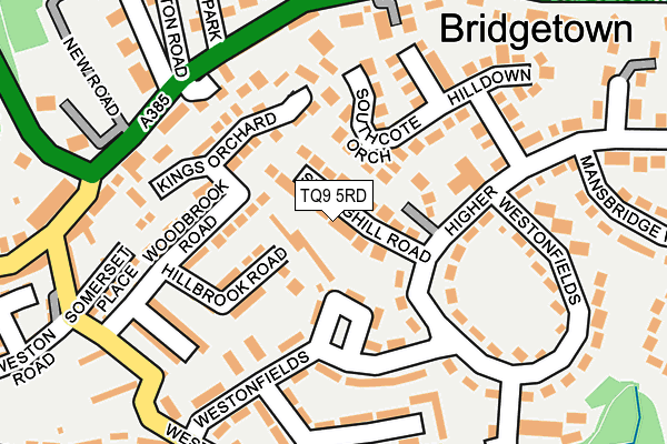 TQ9 5RD map - OS OpenMap – Local (Ordnance Survey)