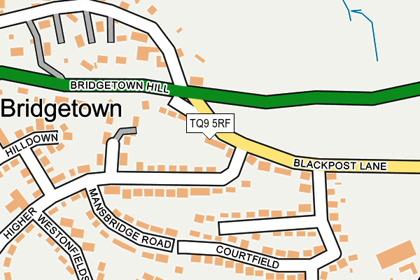 TQ9 5RF map - OS OpenMap – Local (Ordnance Survey)
