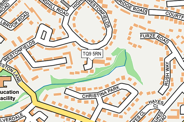 TQ9 5RN map - OS OpenMap – Local (Ordnance Survey)