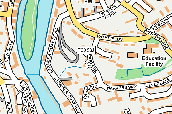 TQ9 5SJ map - OS OpenMap – Local (Ordnance Survey)
