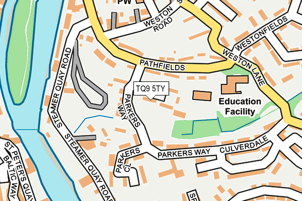 TQ9 5TY map - OS OpenMap – Local (Ordnance Survey)