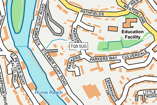 TQ9 5UG map - OS OpenMap – Local (Ordnance Survey)