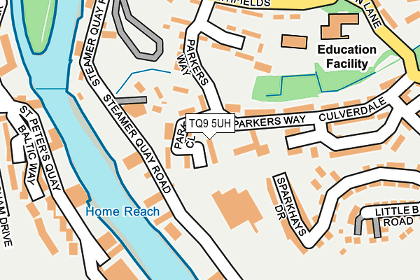 TQ9 5UH map - OS OpenMap – Local (Ordnance Survey)