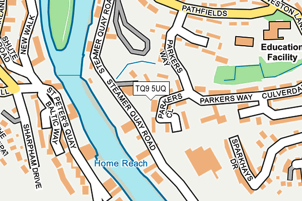 TQ9 5UQ map - OS OpenMap – Local (Ordnance Survey)