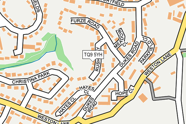 TQ9 5YH map - OS OpenMap – Local (Ordnance Survey)