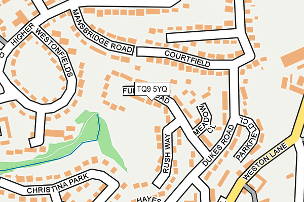 TQ9 5YQ map - OS OpenMap – Local (Ordnance Survey)