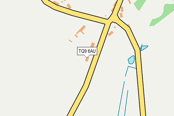 TQ9 6AU map - OS OpenMap – Local (Ordnance Survey)